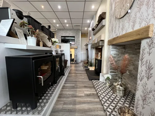 Stove installation in progress